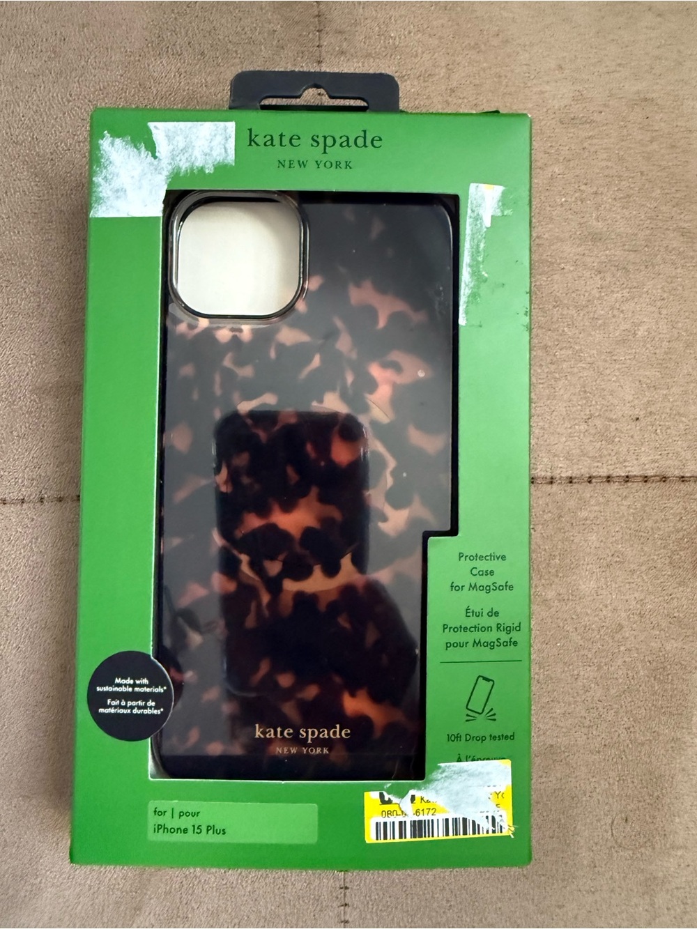 kate spade Brown & Black iPhone Case for iPhone 15 Plus